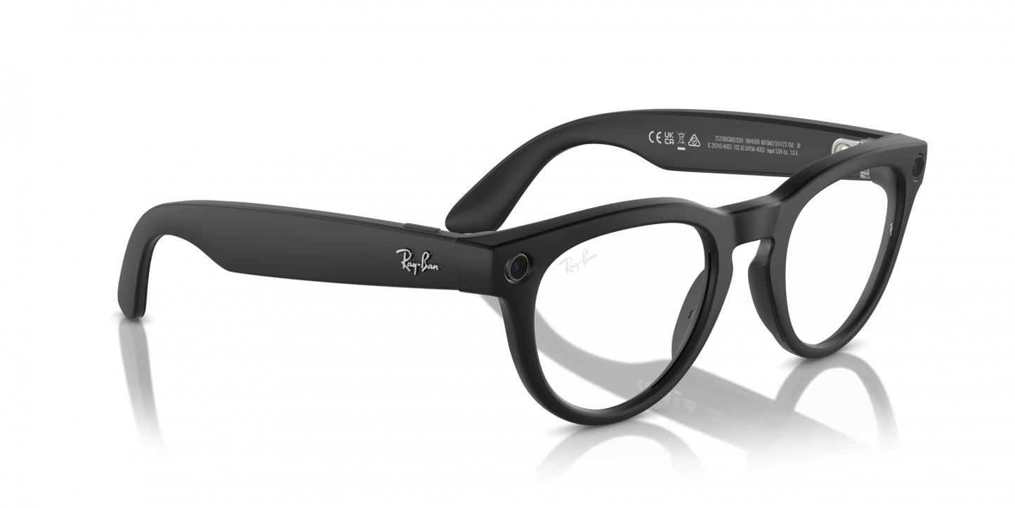 RayBan META Headliner Smart Glasses Matte Black I Göße L (GEN1) (RW4009 601SM350)