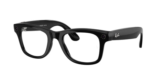 Ray-Ban Meta Wayfarer (Gen 2) — Schwarz glänzend · Transitions® Klar zu Graphit Grün