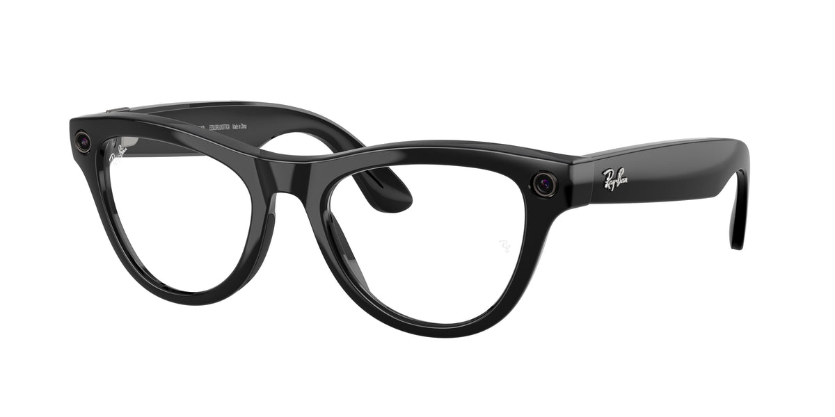 Ray-Ban Meta Skyler (Gen 2) — Schwarz glänzend · Transitions® Graphit Grün