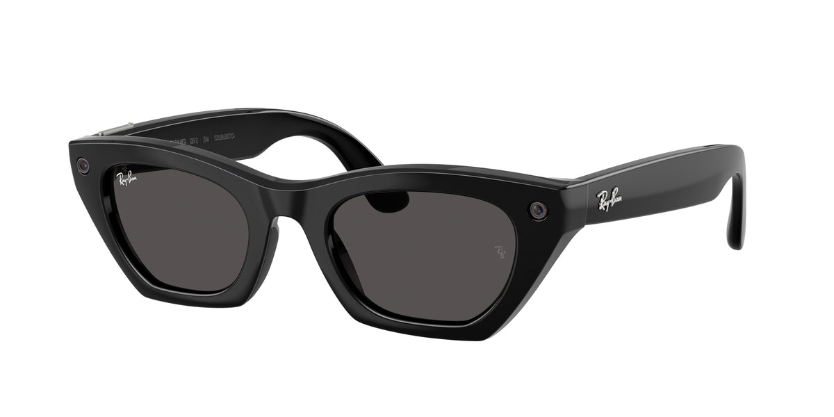 Ray-Ban Meta Zena (Gen 3) — Schwarz glänzend · Grau