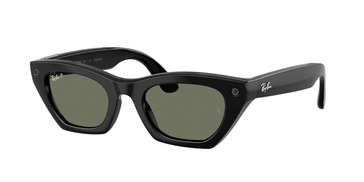 Ray-Ban Meta Zena (Gen 3) — Schwarz glänzend · Grün polarisiert