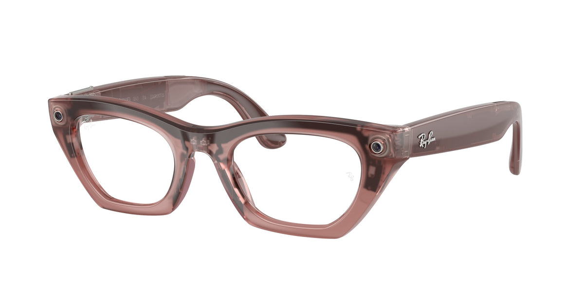 Ray-Ban Meta Zena (Gen 3) — Rosa Blush milchig · Transitions® Klar zu Grau