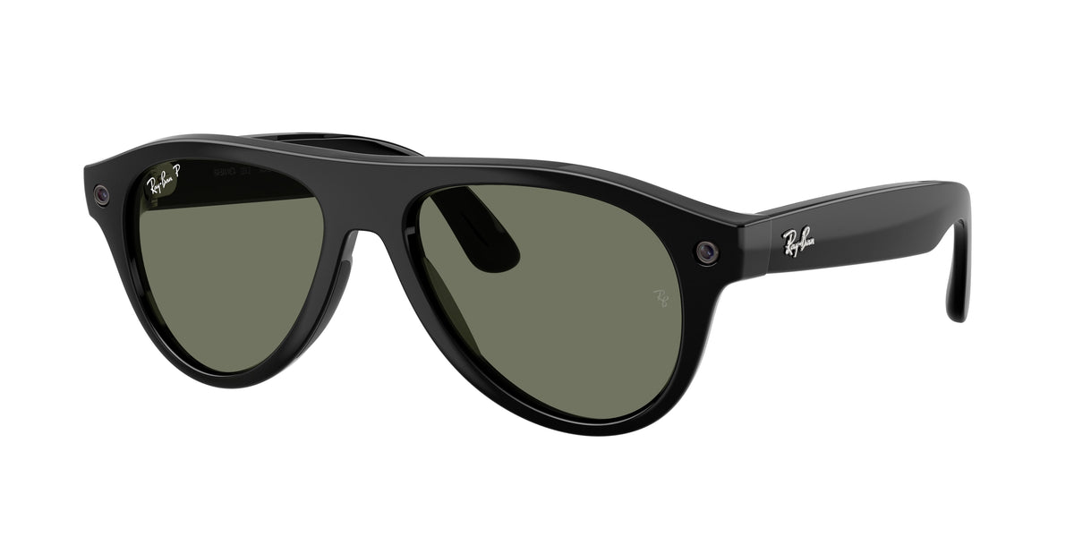 Ray-Ban Meta Aviator (Gen 3) — Schwarz glänzend · Grün polarisiert