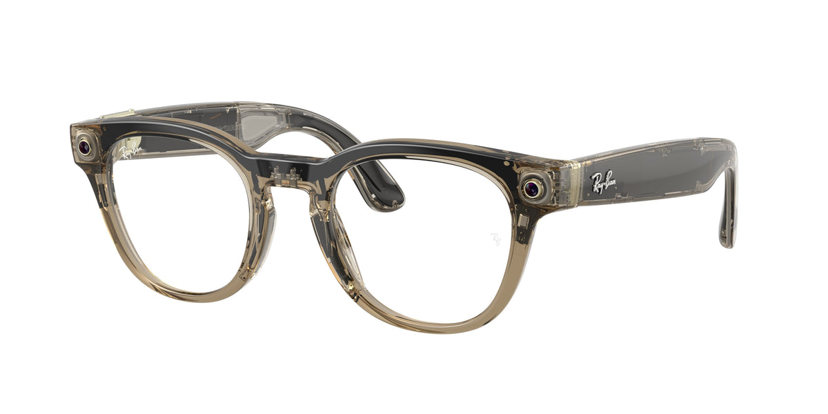 Ray-Ban Meta Scriber Optics (Gen 2) — Transparentes Steingrau Beige