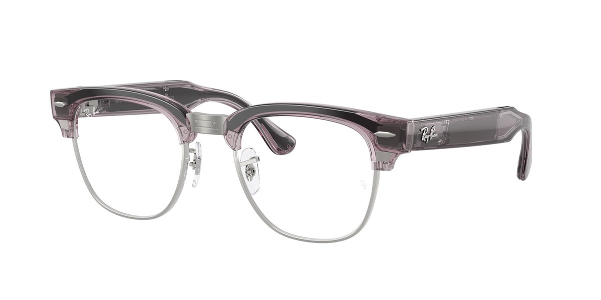 Ray-Ban Meta Audio Clubmaster — Orchid transparent · Transitions® Transparent zu Ruby