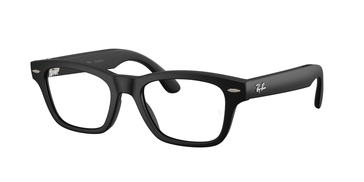 Ray-Ban Meta Audio Burbank — Schwarz massiv · Hellblau-Violett-Lichtfilter
