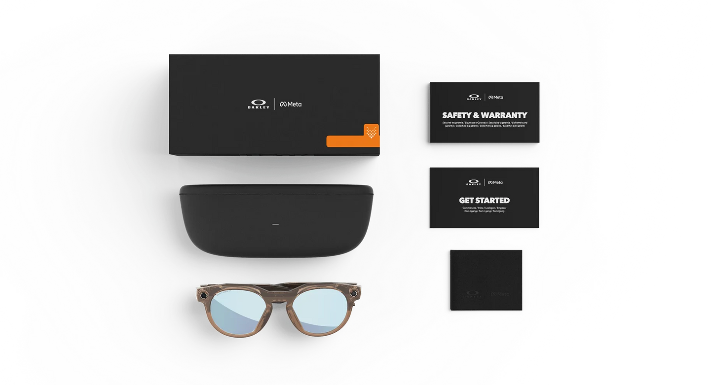 Oakley | META (Gen 2) AI Glasses | Oakley Meta HSTN – Brown Smoke / Prizm™ Deep Water Polarized
