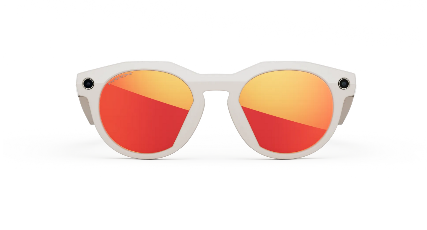 Oakley | META (Gen 2) AI Glasses | Oakley Meta HSTN – Warm Grey / Prizm™ Ruby