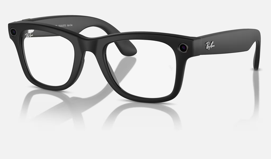 RayBan META Wayfarer Shiny Black I Smart Glasses I Transistion Green (RW4006 601S1M50)