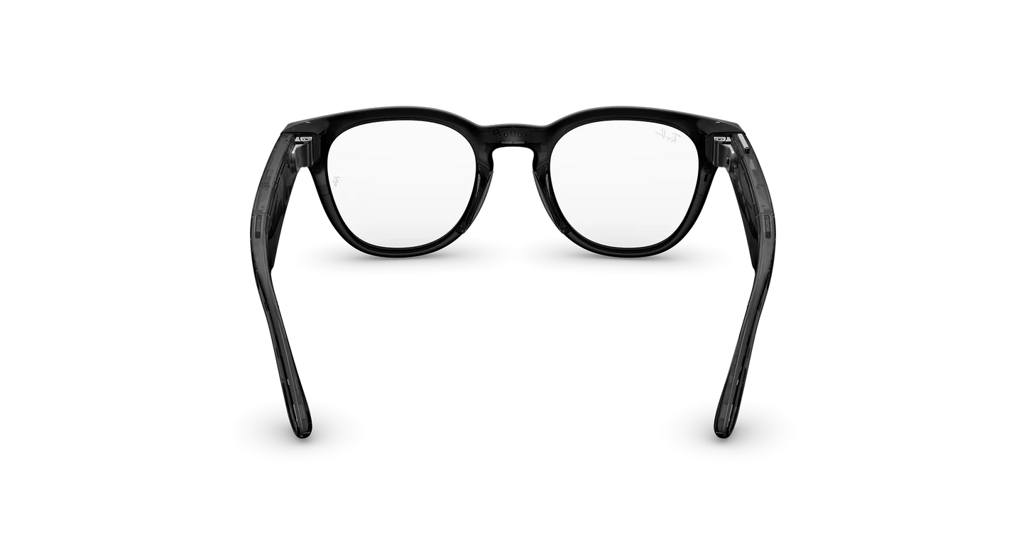 Ray-Ban | META (Gen2) SCRIBER OPTICS Shiny Transparent Black AI Glasses nur in Sehstärke
