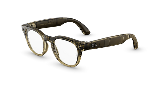 Ray-Ban | META (Gen2) SCRIBER OPTICS Shiny Transparent Stone Beige AI Glasses
