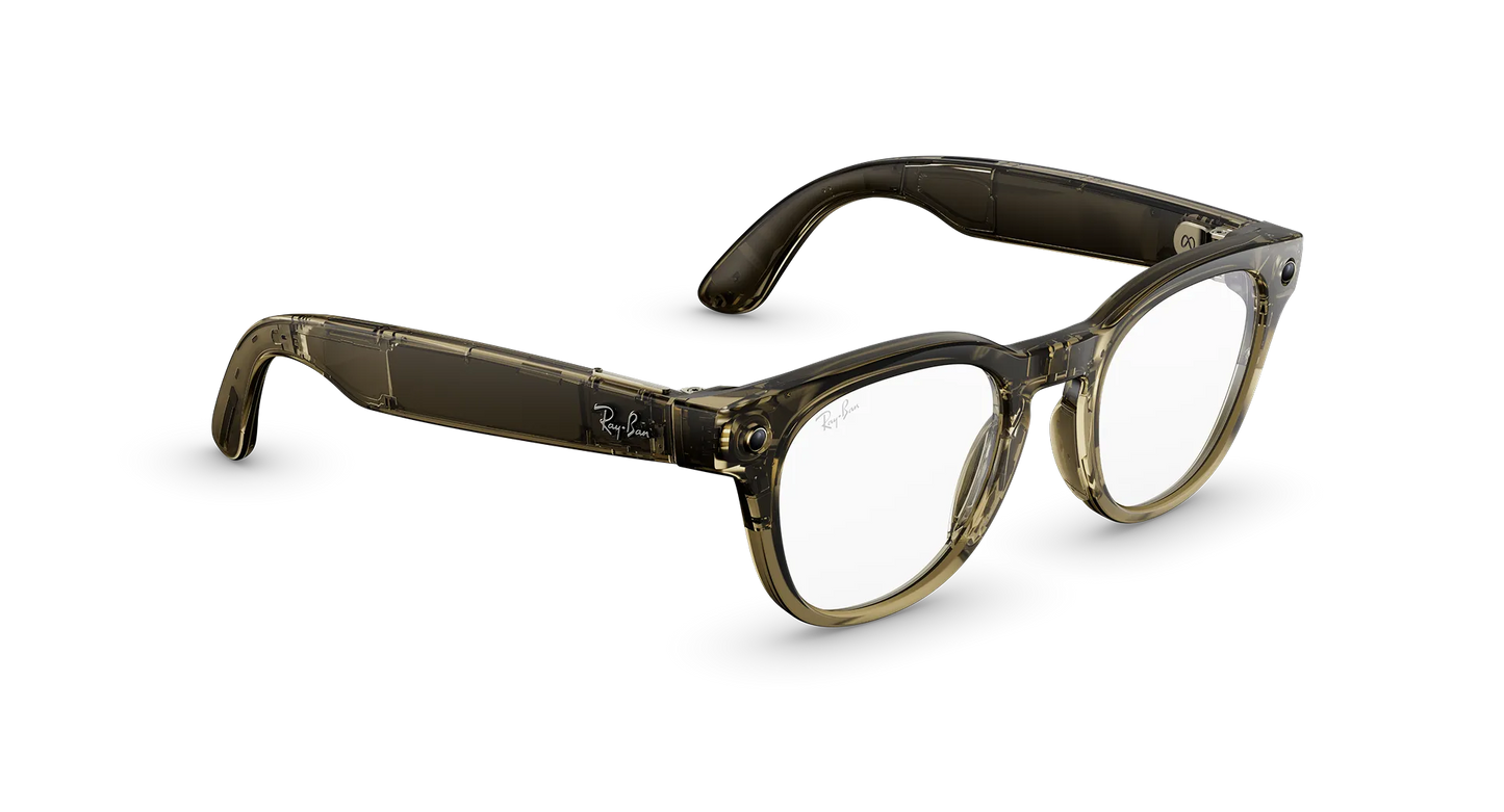 Ray-Ban | META (Gen2) SCRIBER OPTICS Shiny Transparent Stone Beige AI Glasses