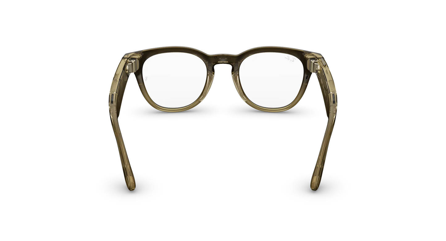 Ray-Ban | META (Gen2) SCRIBER OPTICS Shiny Transparent Stone Beige AI Glasses