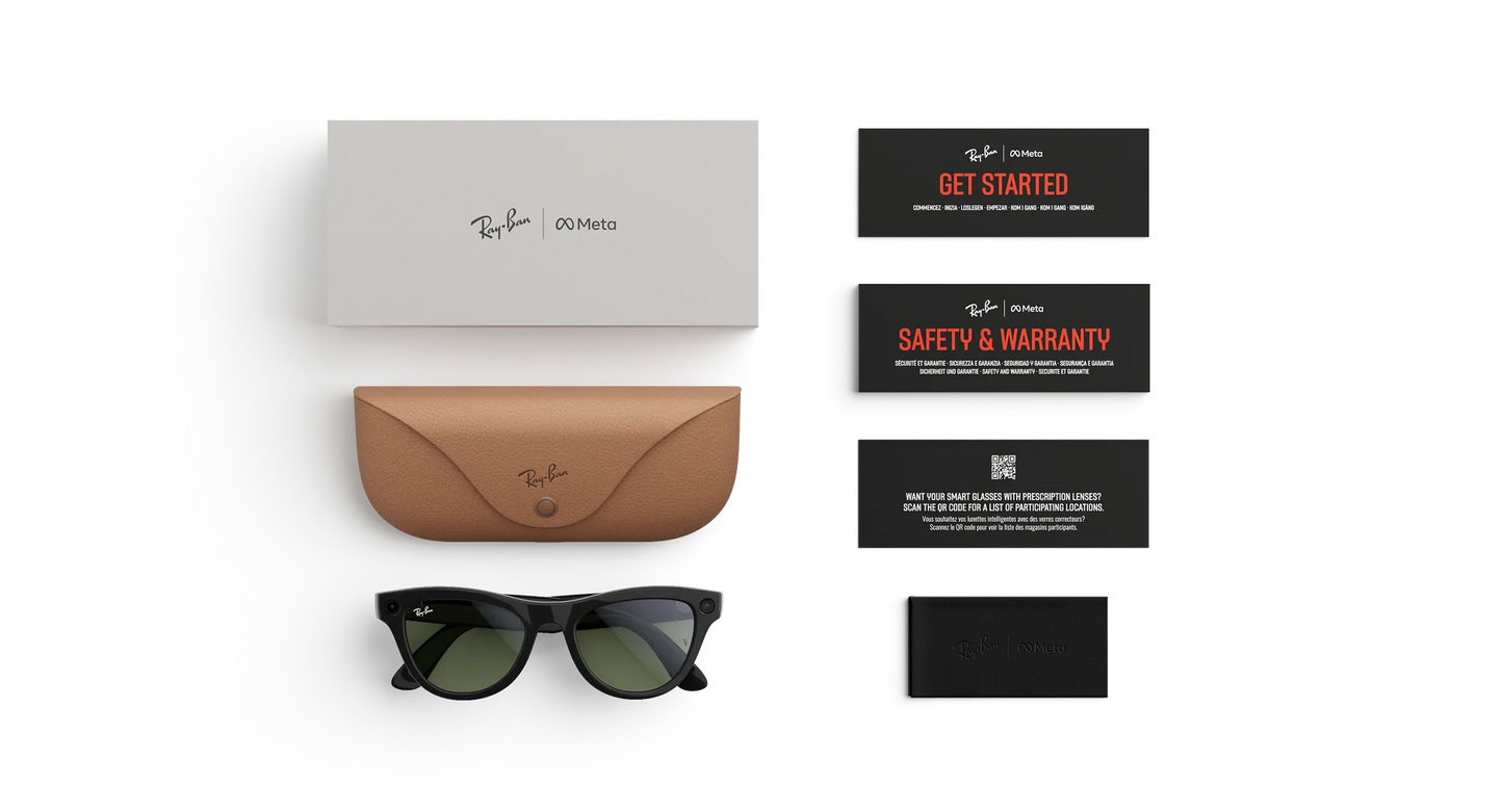 Ray-Ban | META (Gen 2) AI Glasses | SKYLER 0RW4010 601/71 Shiny Black