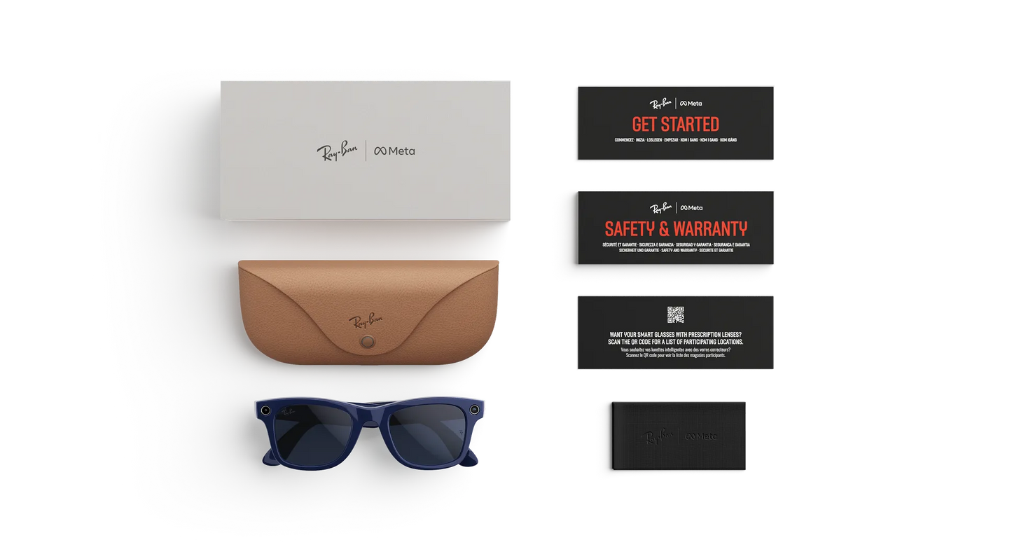 Ray-Ban | META (Gen 2) AI Glasses | WAYFARER RW4012 6628MF53 SHINY COSMIC BLUE