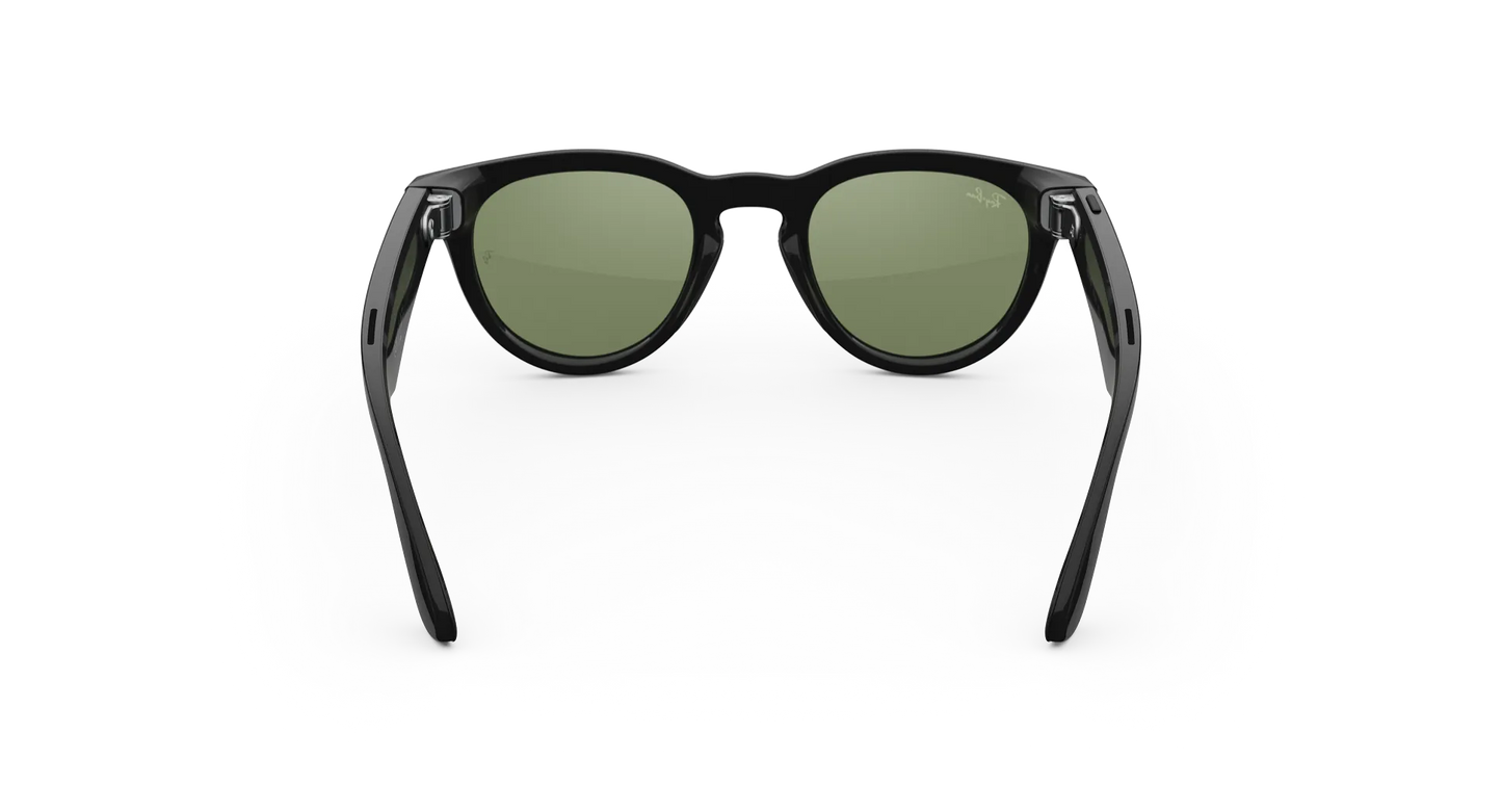 Ray-Ban | META (Gen 2) AI Glasses | HEADLINDER RW4013 601/7150 Shiny Black G15 Green