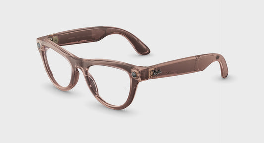 Ray-Ban | META (Gen 2) AI Glasses | Ray-Ban Meta SKYLER RW4014 - 6778M4 Pfirsich glänzend transparent