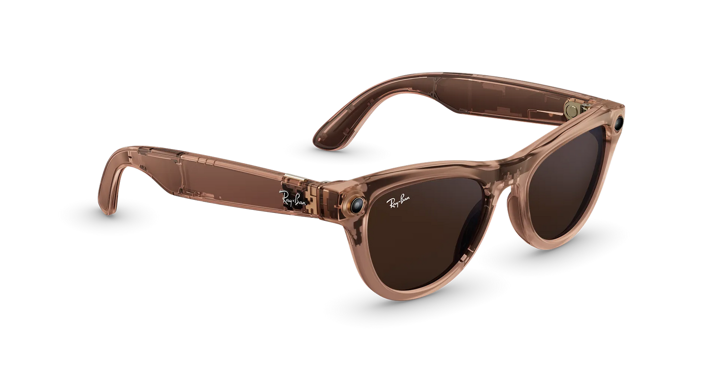 Ray-Ban | META (Gen 2) AI Glasses | Ray-Ban Meta SKYLER RW4014 - 6778M4 Pfirsich glänzend transparent