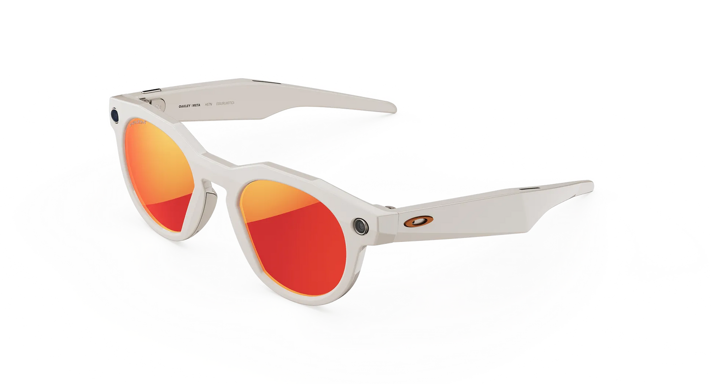 Oakley | META (Gen 2) AI Glasses | Oakley Meta HSTN – Warm Grey / Prizm™ Ruby